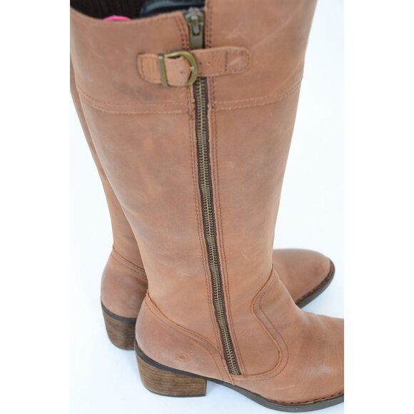 BORN Fannar Women's Western Festival Leather Knee Hi Riding Boots Size 6.5 Boho - Picture 7 of 8